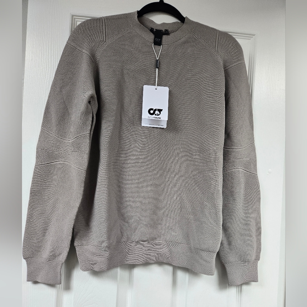 Alpha Tauri Men's Crewneck Sweater in Light Gray